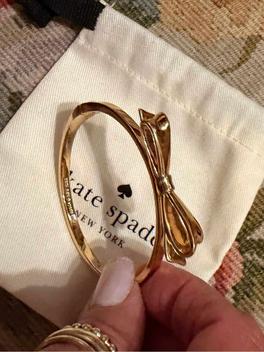 Kate Spade New York Gold Bow Bangle Bracelet - Picture 2 of 8